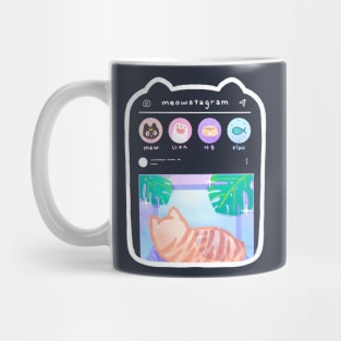 cat instagram meow aesthetic chill Mug